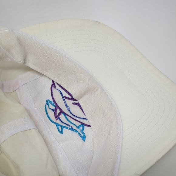 Dolphins Florida 5 Panel Cap White One Size Stretchable Distinctive Headwear - Picture 8 of 9